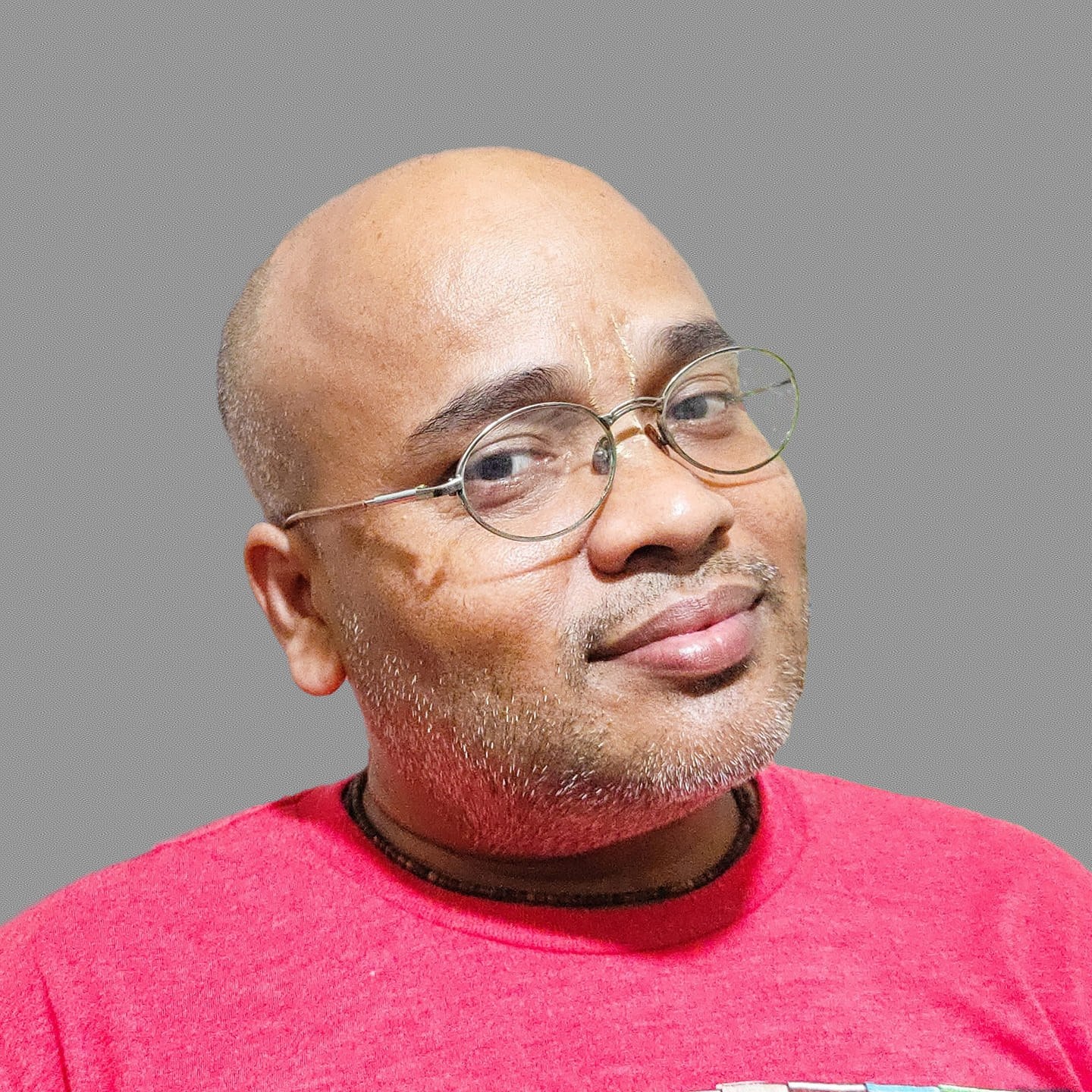 Radheshyam Majumder painting in his studio
